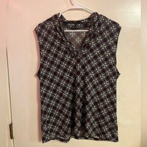 LIKE NEW Jones New York Geometric Sleeveless Blouse (XL) 💜